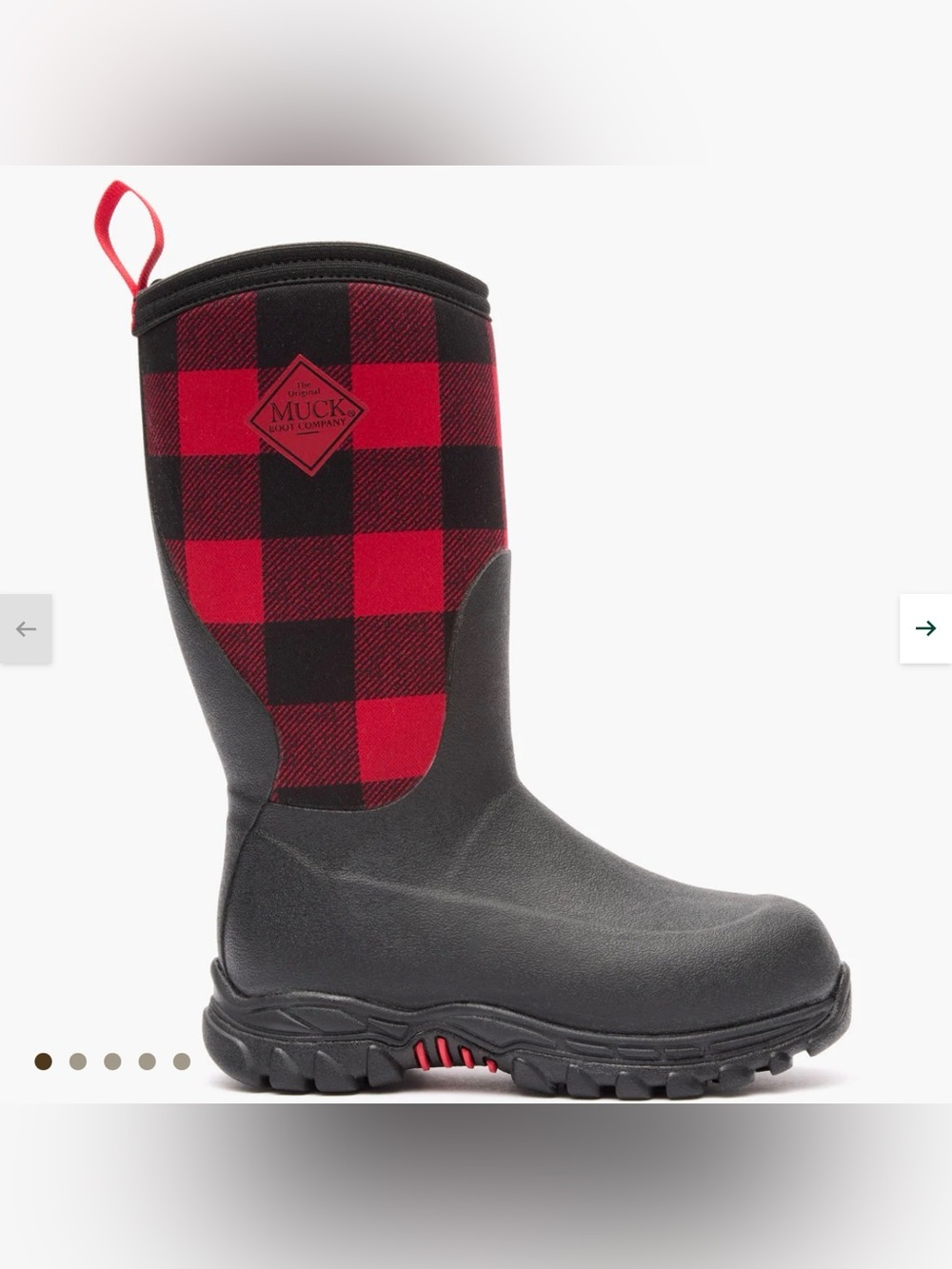 Muck KIDS' RUGGED II BOOT Black / Buffalo Plaid
